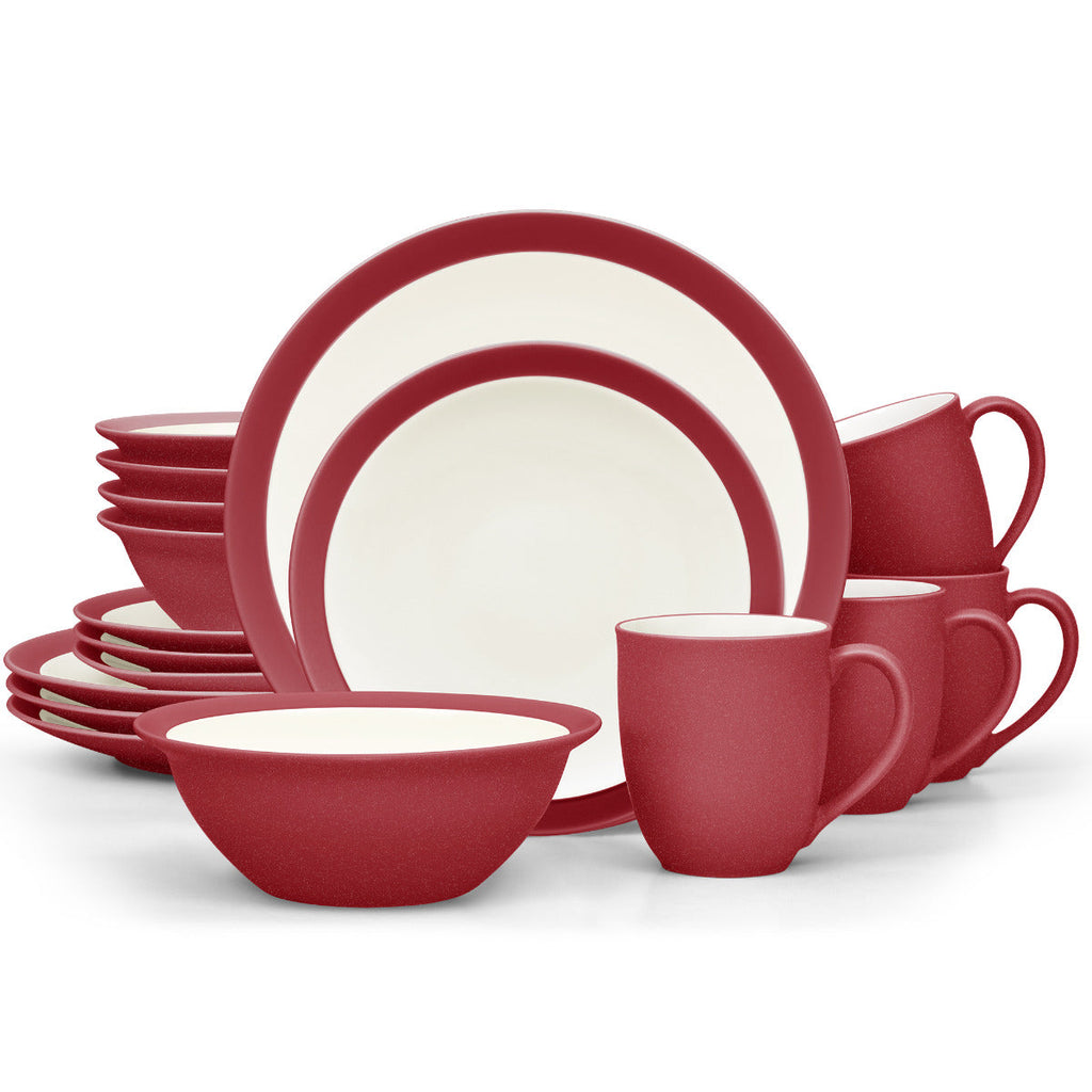 Noritake Raspberry Colorwave Curve Dinnerware Set