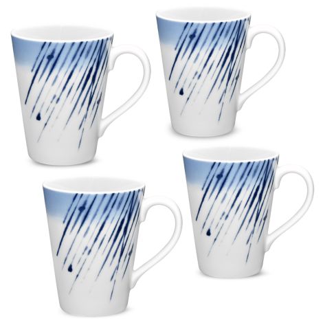 Noritake Blue Hanabi Dinnerware Set Mug 12oz 4pc