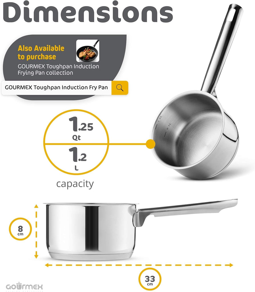 Gourmex Stainless Steel Saucepan 1pc