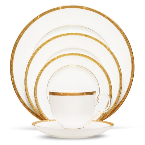 Noritake Gold Rochelle Dinnerware Set 5pc Service for 1