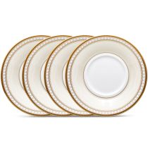 Noritake Gold Trefolio Dinnerware Set Saucers 6" 4pc