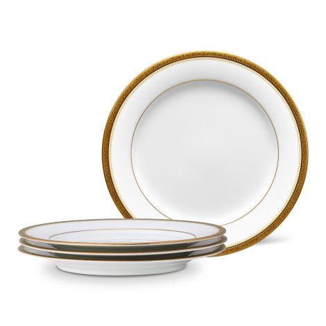 Noritake Gold Stavely Dinnerware Set Salad Plate 4pc