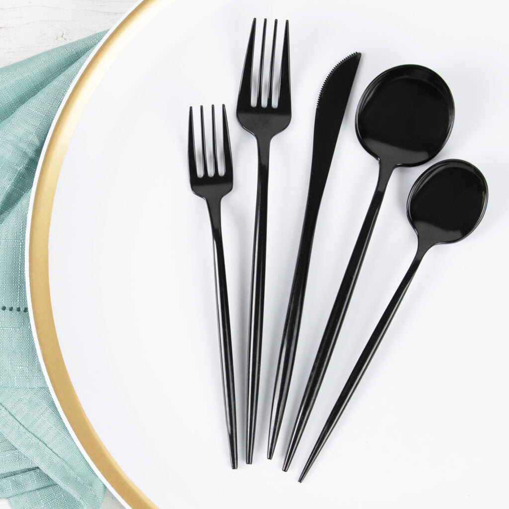 Novelty Collection Black Flatware 40pc