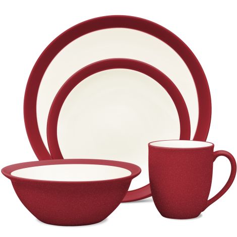 Noritake Raspberry Colorwave Curve Dinnerware Set