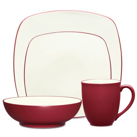 Noritake Raspberry Colorwave Square Dinnerware Set