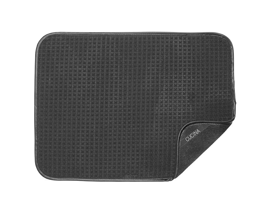 Cucina Black Waffle Reversible Drying Mat 1pc