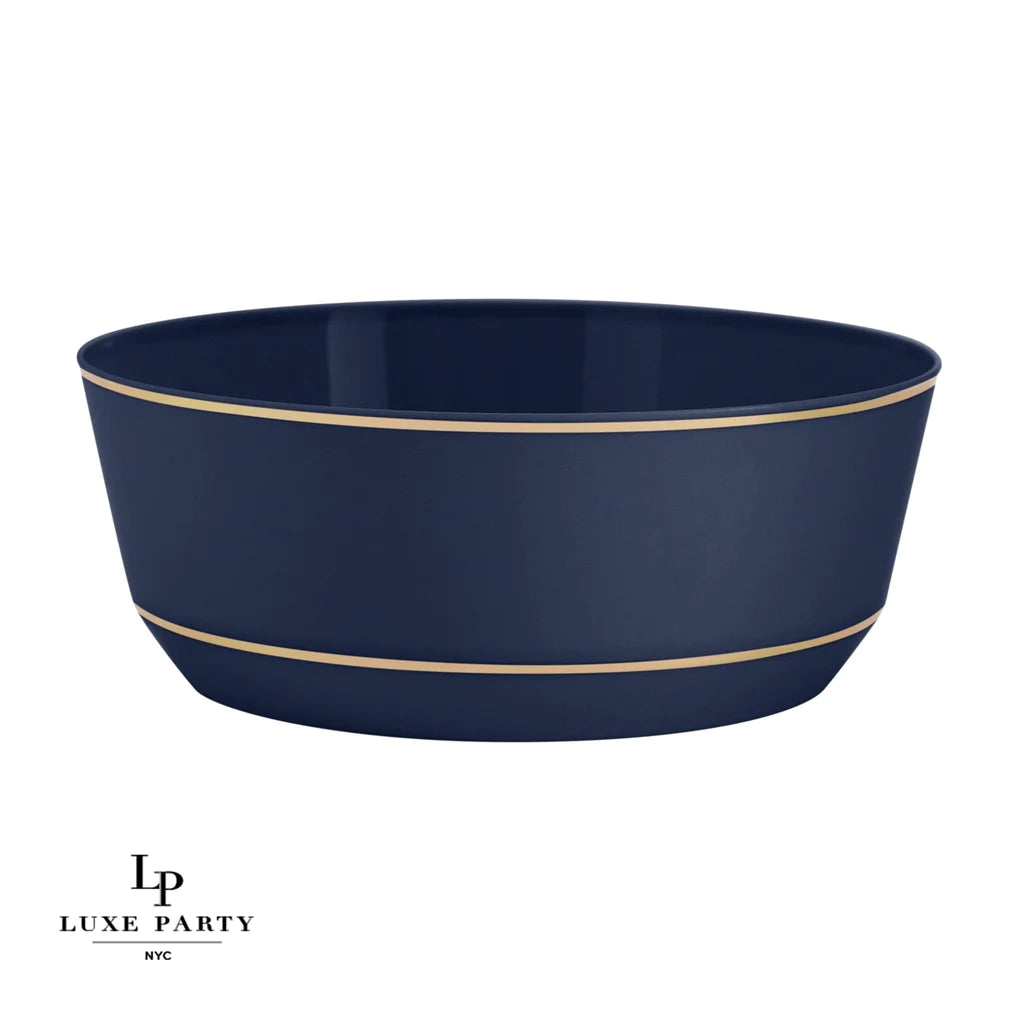 Luxe Party Navy/Gold Soup Bowls 14oz 10pc