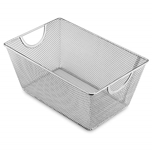 Wire Mesh Open Bin Shelf Storage Basket