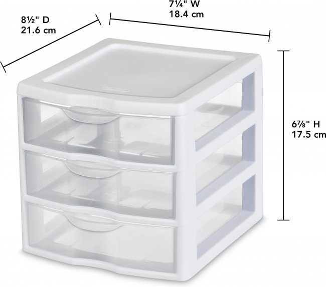 Sterilite Mini Drawers White 7" 1pc